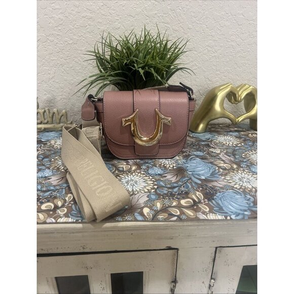 True Religion Handbags - True Religion Purse Bag Mini Flap Logo Crossbody Bag Pink Purse